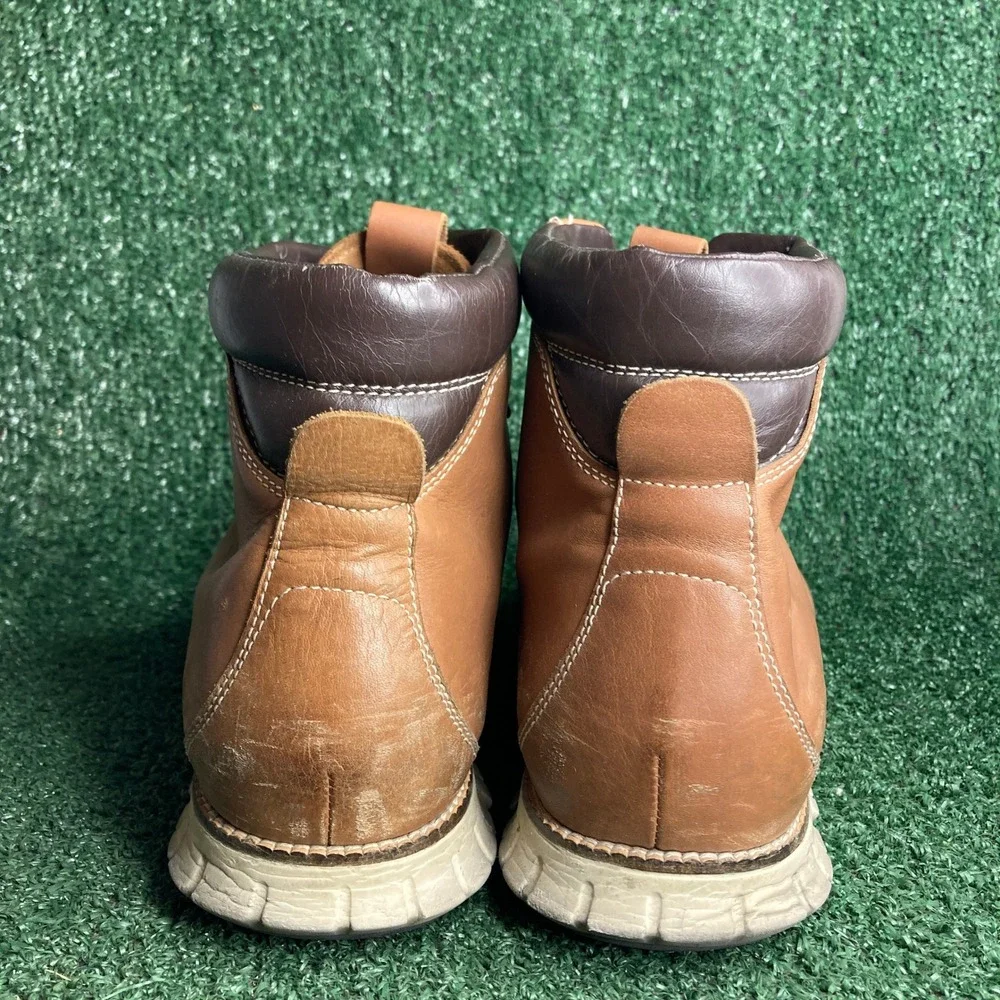 Cole Haan Zerogrand Hiker Waterproof Leather Gorpcore Boots British Tan Mens 13M
